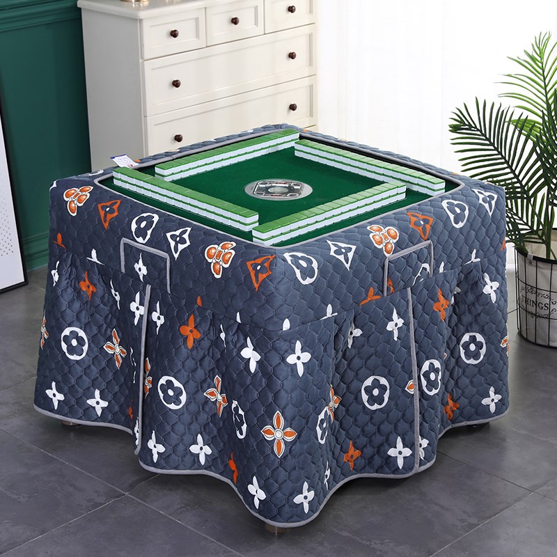 加厚加绒麻将机烤火围罩四方桌麻将桌罩烤火罩桌布正方形桌子罩