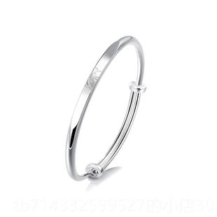高档clec维t珂里小熊尼银饰手镯女银纯年轻款999足银镯子银品生日