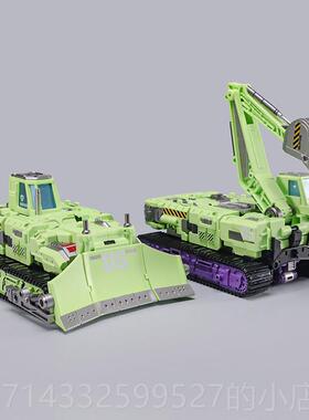 高档机械入侵0大力神搅l变拌车叉车集Ga01+2巨型工程车Bc形玩具模