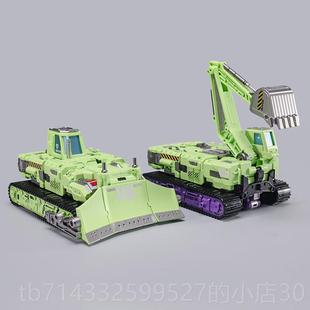 高档机械入侵0大力神搅l变拌车叉车集Ga01+2巨型工程车Bc形玩具模