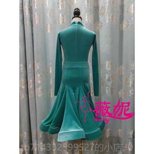 高档venny薇新款专业拉丁舞服高级定制妮拉丁比赛规女定服儿表童