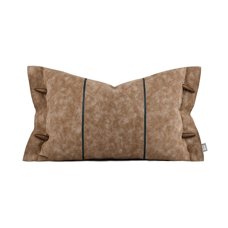 柏洛斯Pris HDeco法式现代简约样板房酒店棕咖色抱枕沙发腰靠垫