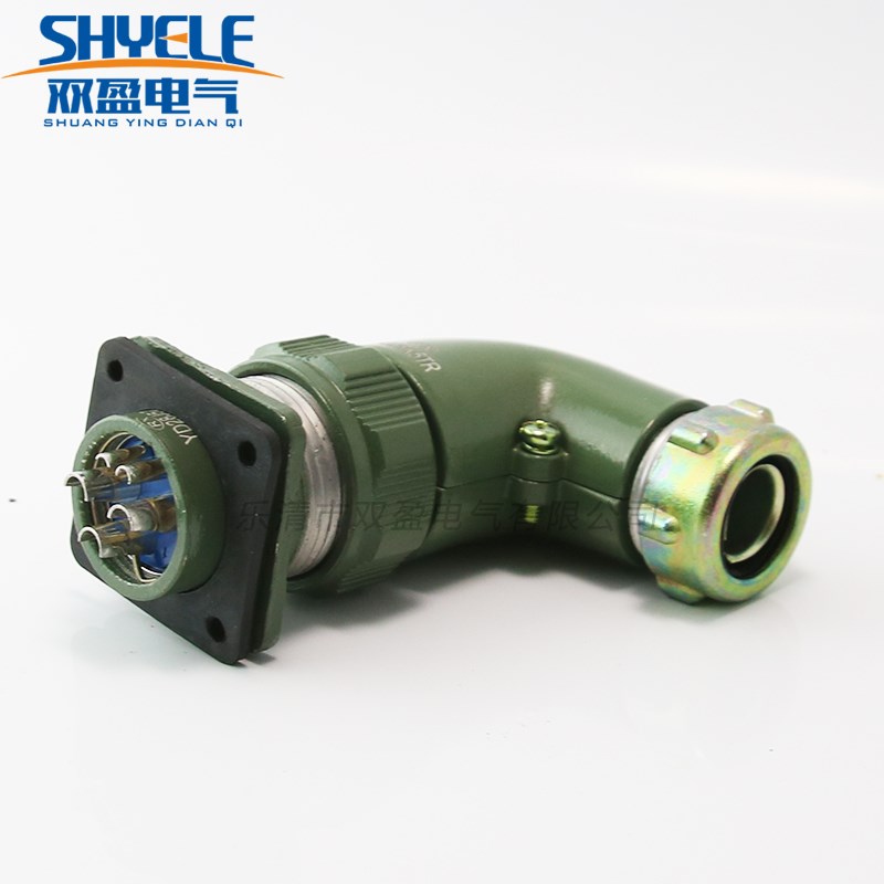 弯头航空插头座3芯芯YD20K7TR 7芯5芯防水型YD20J7Z圆形连接器
