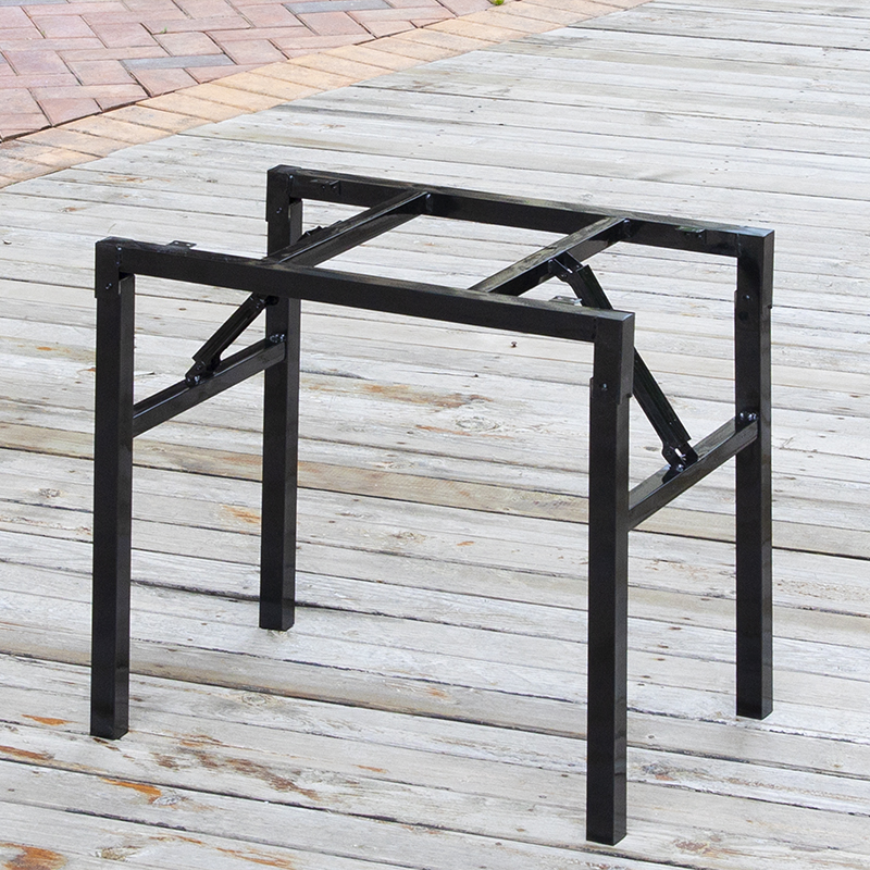 桌架子可折叠桌子腿 桌腿 支架 折叠饭桌腿铁桌架 烤漆桌脚餐台脚