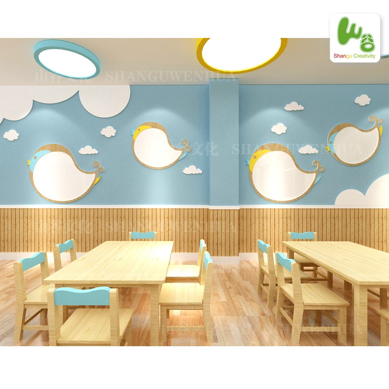 幼儿园展示板公告栏立体墙贴家园共育走廊环创