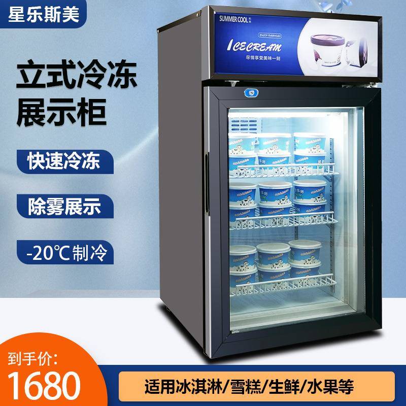 立式冰淇淋展示柜商用冰柜雪糕盒装冰激凌冷冻柜冷藏冰箱
