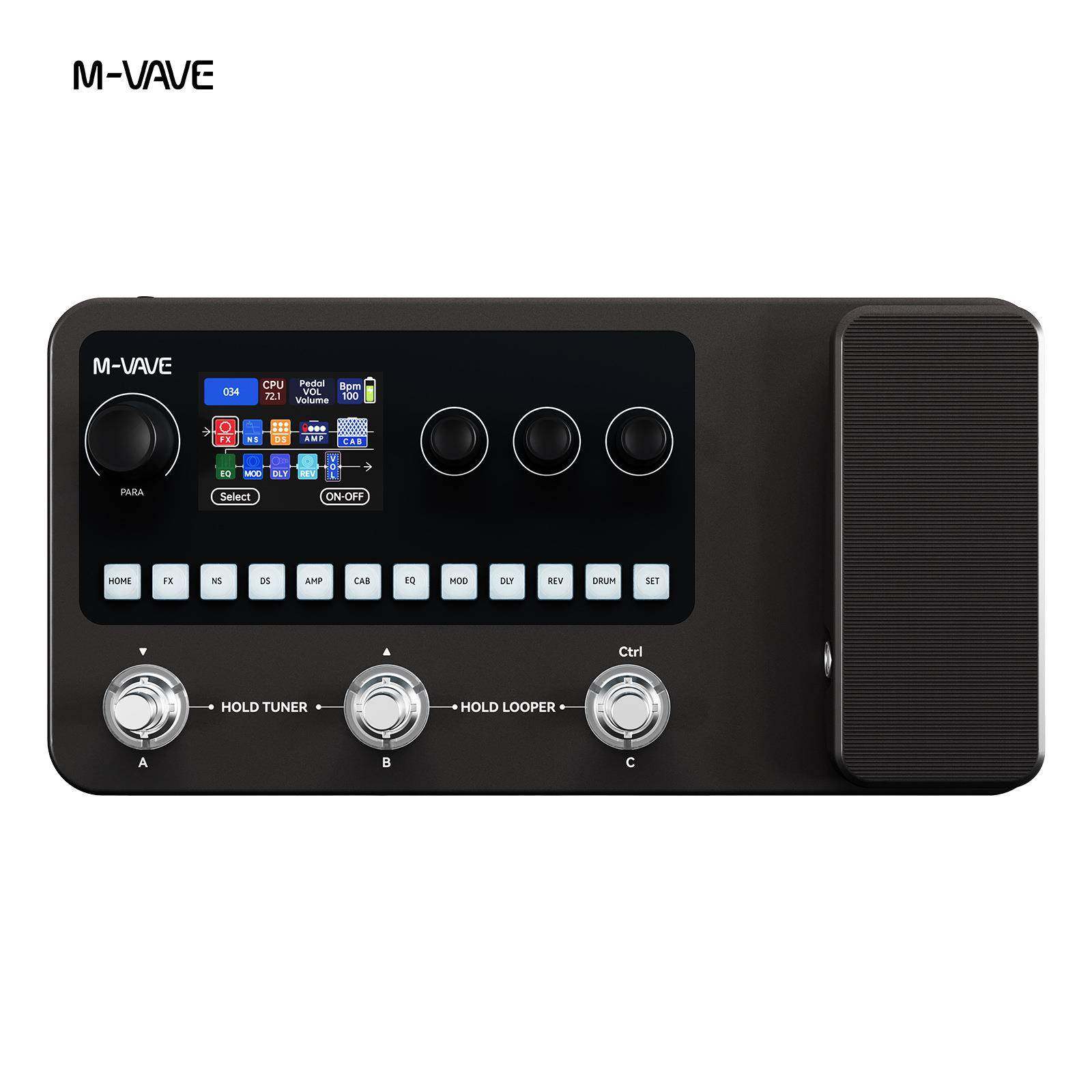 M-VAVE效果器吉他贝斯综合效果器多功能带鼓机效音loop循环