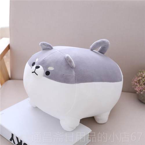 高档柯基公可爱柴犬枕趴趴狗毛仔绒玩具狗玩偶睡觉枕头女生日狗礼