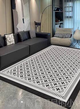 高档原创设计WabiSabi风格地毯厅咖客啡桌垫现休闲卧代室-床边