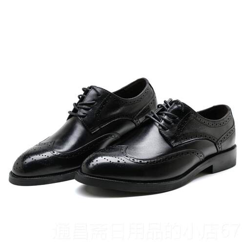 高档春季布洛克鞋男士真皮小码35雕花36透皮气374商务尺正装大码4