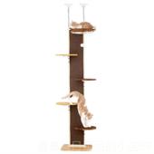 高档日本V楼PETS爱蓓诗顶天地立旋转式 猫爬架室内I猫猫梯窝猫跳台