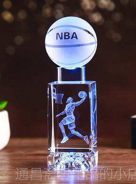高档水晶篮球男生生日礼送物男孩朋友兄弟同学y情8岁成人di男1士