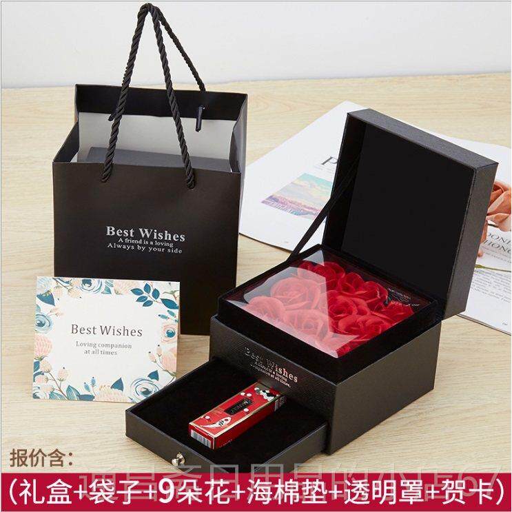 高档口礼红盒空盒少女心送女朋闺蜜韩版is风春n节友情人节玫瑰礼