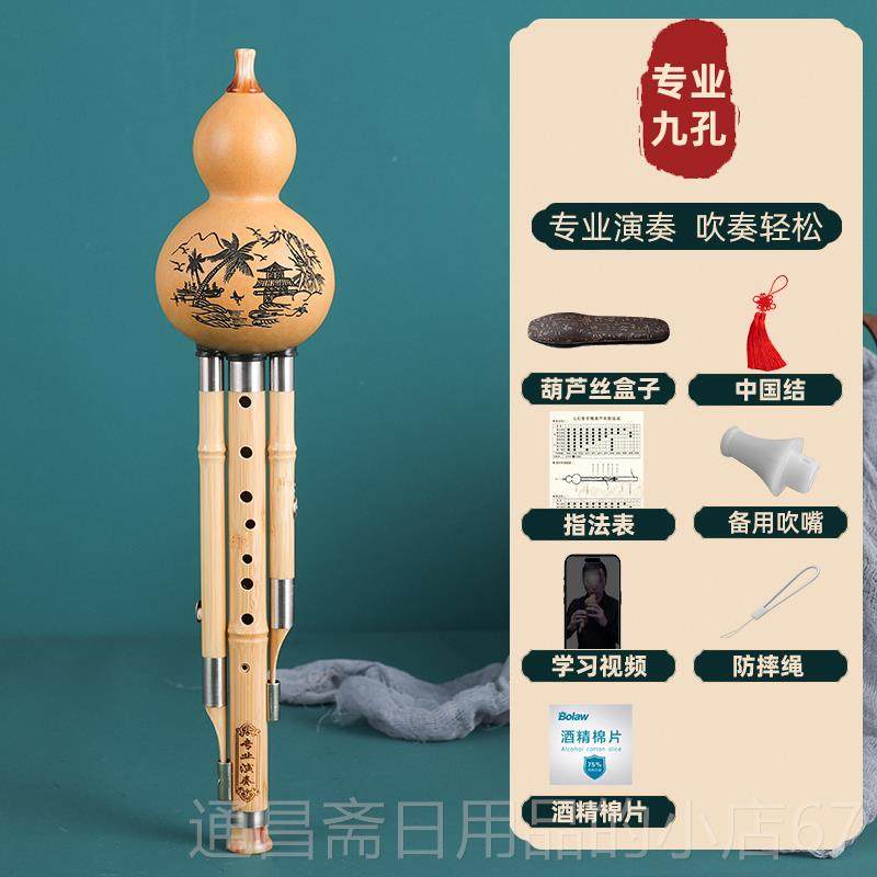 高档专业演奏九孔葫调芦丝9孔然宽音域天c调降bfg调小d成人初调学