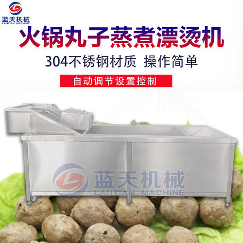 多功能火锅丸子漂烫机 多功能肉丸子蒸煮机 猪肉丸预煮机杀菌设备