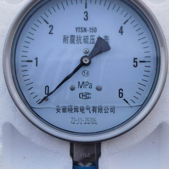 YTSN-150耐震抗硫压力表抗硫耐震用于石油管道