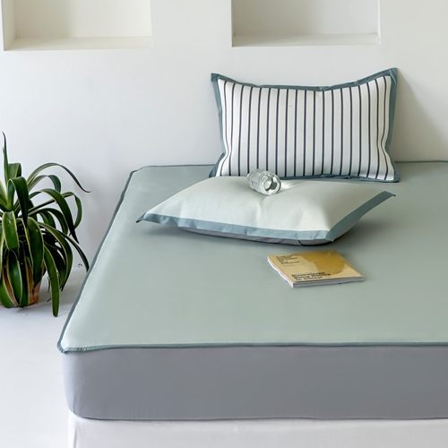 A类抗菌夏季冰丝凉席三件套可水洗床笠款双人1.5m1.8米空调软席子