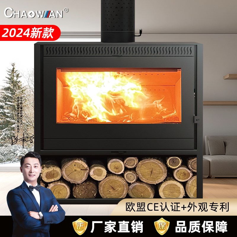 超万壁炉真火木柴冬天取暖器燃木柴家用匠人农村别墅民宿铸铁欧式