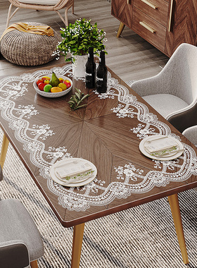 蕾丝透明餐桌布防水防油免洗水晶板台布 防烫茶几垫pvc软玻璃桌垫