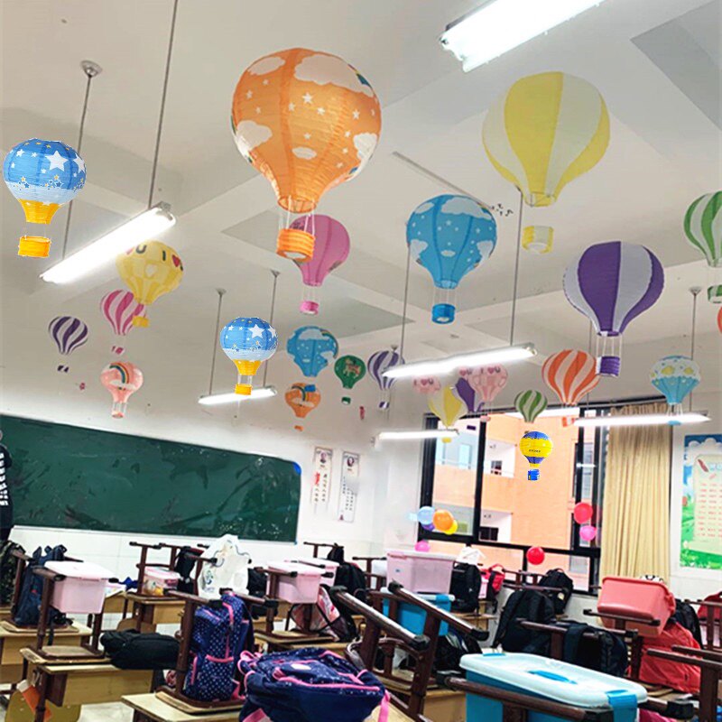幼儿园毕业布置教室装饰热气球挂件店铺天花板创意挂饰品门店吊饰