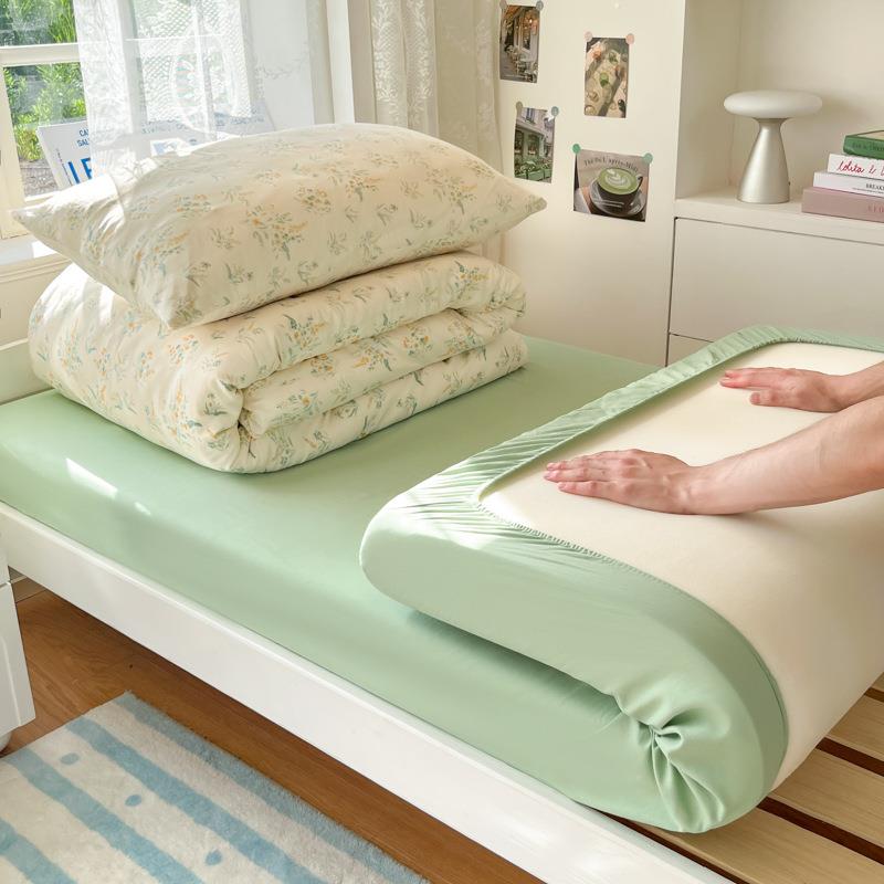 a类学生宿舍床笠三件套开学季学校床上用品水洗棉床单被套四件套