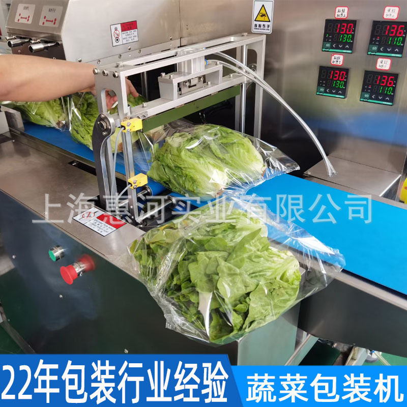 新鲜白菜叶菜蔬菜套袋封口自动包装机厂家全自动水果蔬菜包装机