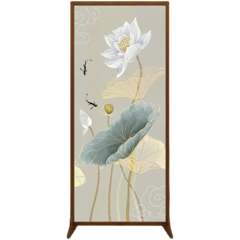 屏风折叠玄关家用洗手台隔断小户型客厅现代简约移动遮挡实木办公