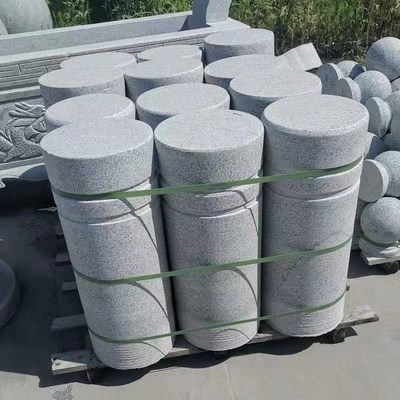 花岗岩挡车柱石材挡车柱障柱石柱石头柱子石墩挡车石阻车定制地铺