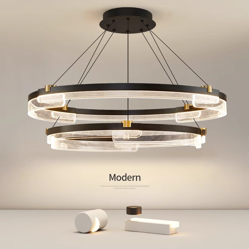 客厅吊灯客厅主灯202新款中山灯具现代简约大气导光板极简客厅灯