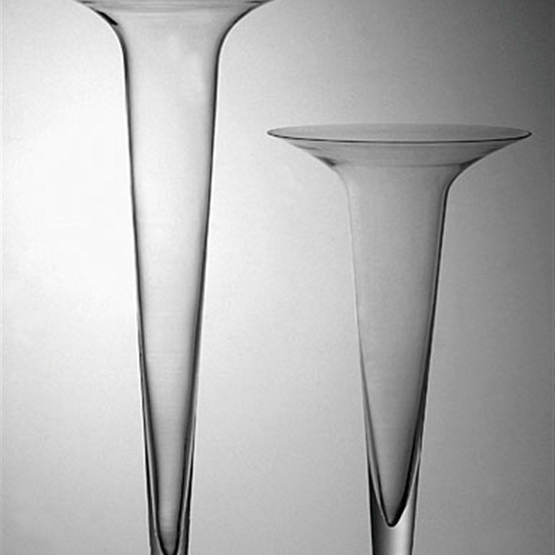 透明玻璃花瓶摆件大型落地宽口瓶现代欧式设计样板房新房婚庆路引