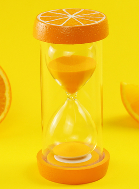 沙漏计时器30/60分钟一小时时间创意儿童水果防摔个性流沙瓶摆件