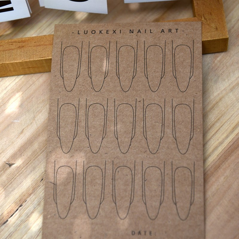 美甲甲型练习卡纸水彩练习纸双面可用磨砂高透卡板