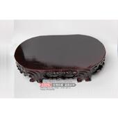 高档实木底像座椭槽圆形木雕奇石底座可挖木质鱼缸坛佛盆景摆件酒