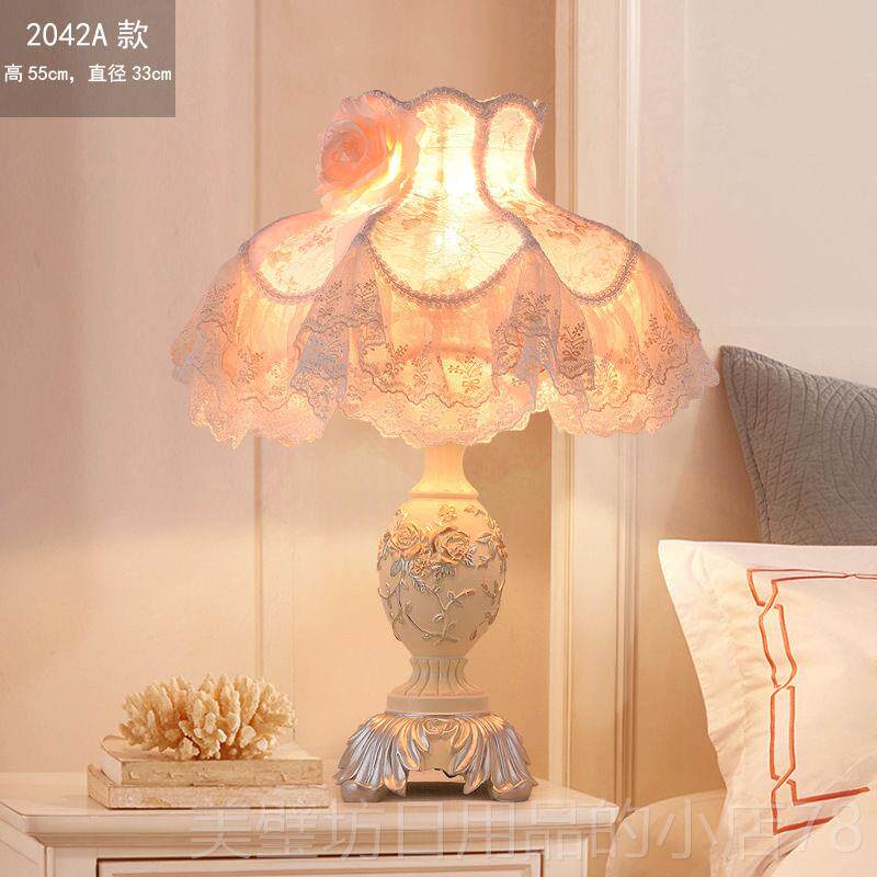 高档欧房式床头灯园卧室台灯书房客厅田蕾结丝公主温馨宫廷奢华婚