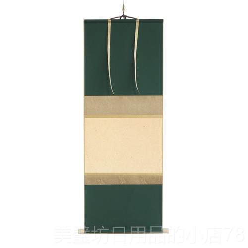 高档水韵间墨影原创空白宣纸挂轴宋卷轴中式代禅意卷半生熟明清古