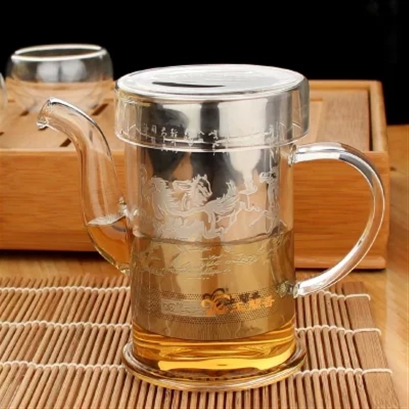 玉兰香红茶茶具玻璃茶具过滤隔耐热不锈钢内胆冲茶器泡茶壶红茶杯