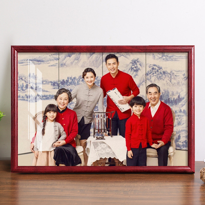全家福相框摆台定制放大婚纱照洗照片加冲印做成框架制作挂墙相片
