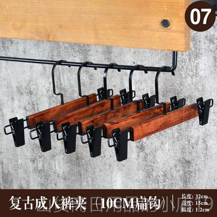 高档覆古实木衣 婚纱撑服装店木架衣架裤夹 L女装儿童装衣挂 雕刻