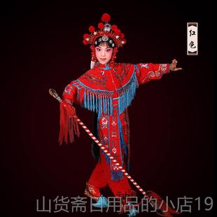 高档京越剧戏曲戏演出兵服装 刀剧马旦武旦女戏女将女兵衣 服