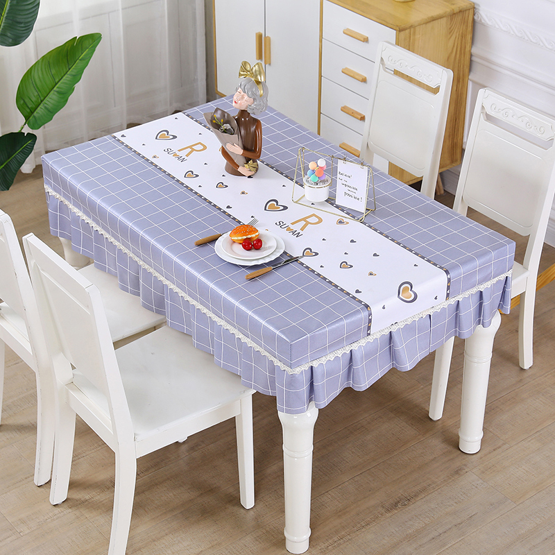防水桌布防滑防油免洗长方形台布简约四季通用茶几桌罩家用新款