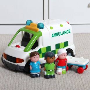 KDT儿童救护车玩具车仿真过家家担架床120医生救援车宝宝益智2岁3