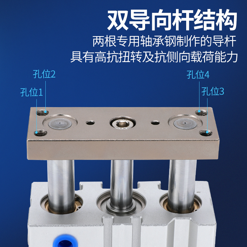 带导杆三轴三杆气缸TCM/1/20//32///3/-30-0-75-100