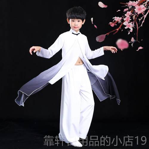 正品舞古典男女演服装、表典雅中式太剑极舞服装、墨舞青年强扇服