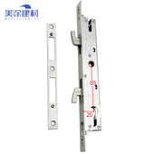 断桥铝推拉门窄边勾子锁指纹锁用 超窄双钩锁体移门超小锁芯钩锁