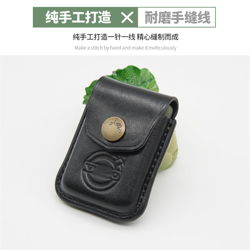 真牛皮手工汽车钥匙保护皮包沃尔沃XC0XC90V90S90挂腰