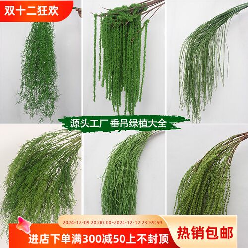 10枝装仿真绿植垂吊婚礼森系吊顶婚庆花材路引花芦荀草花排背景花