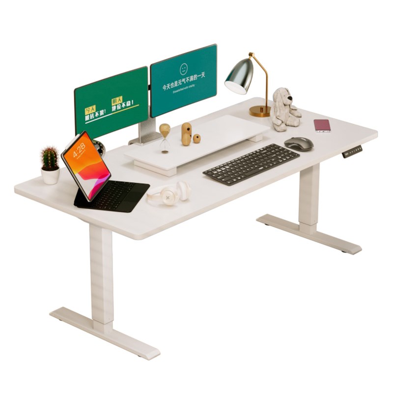 实木电动升降桌电脑桌书桌可站立办公桌学习桌智能升降桌电竞桌