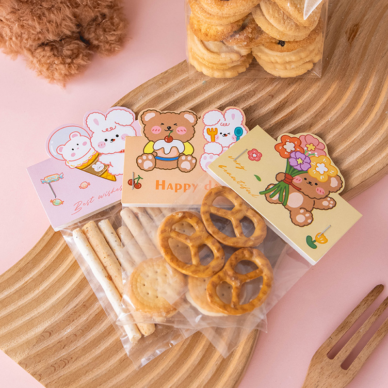 饼干包装袋2023新款卡头袋子立体可爱曲奇饼干糯米船雪花酥包装袋