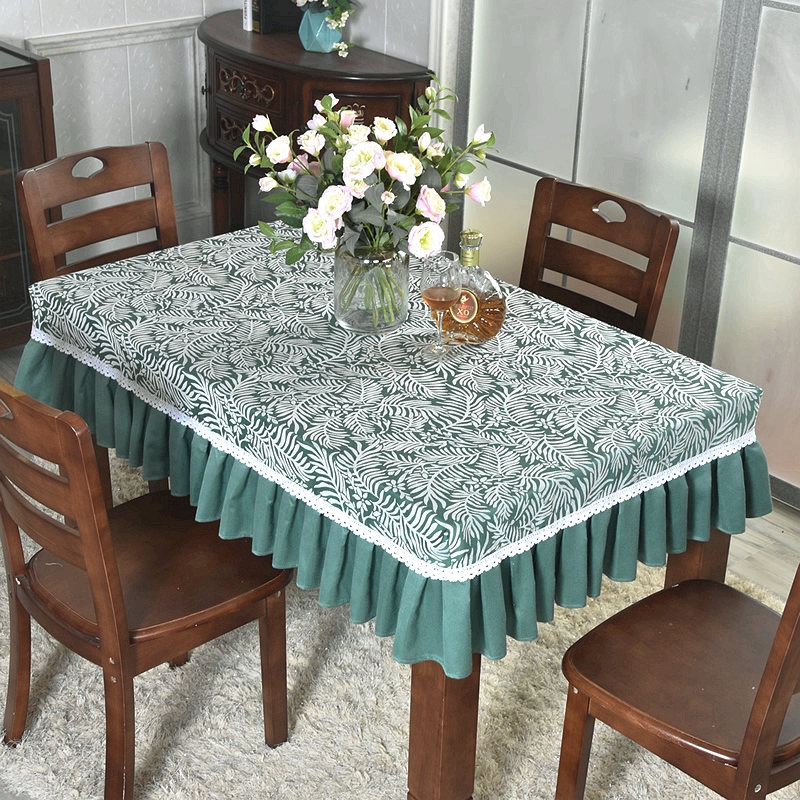 深色家用桌罩长方形餐桌布四方桌桌布套电视柜套子客厅茶几布定制