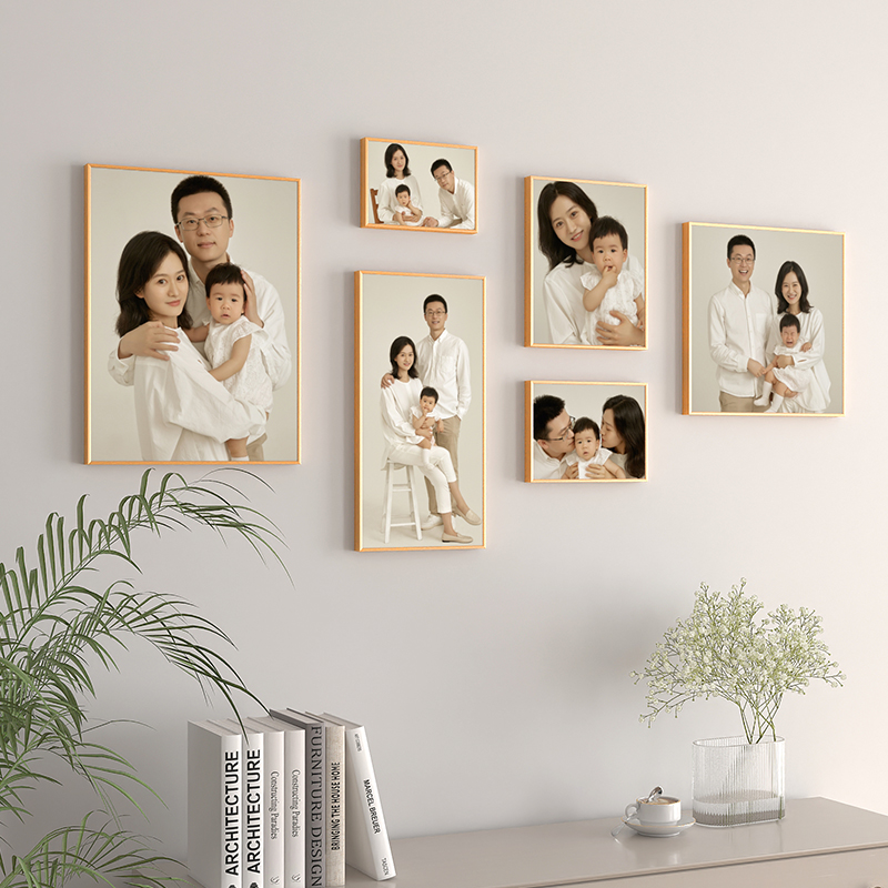 定制婚纱照相框挂墙放大水晶裱照片墙组合洗照片加结婚照相片打印